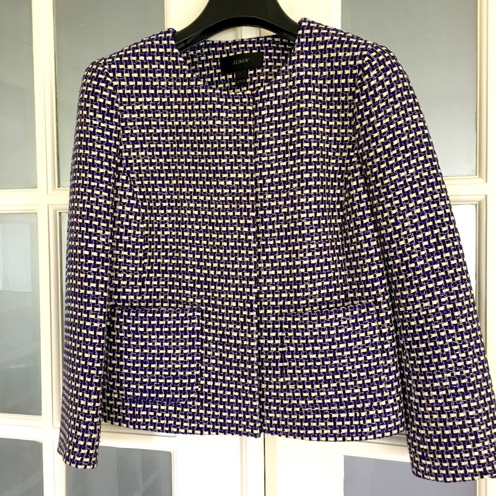 Ribbon Tweed Cropped Lady Jacket